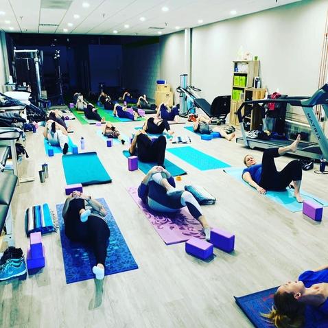 PRIME Physical Therapy hosts a yoga class for many people.